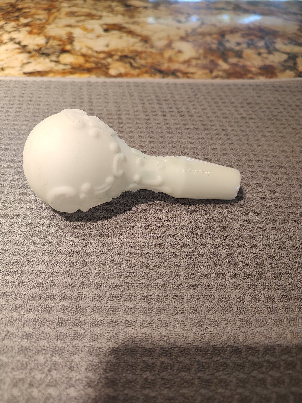 White Decorative Glass Finial Accent - Home Accents